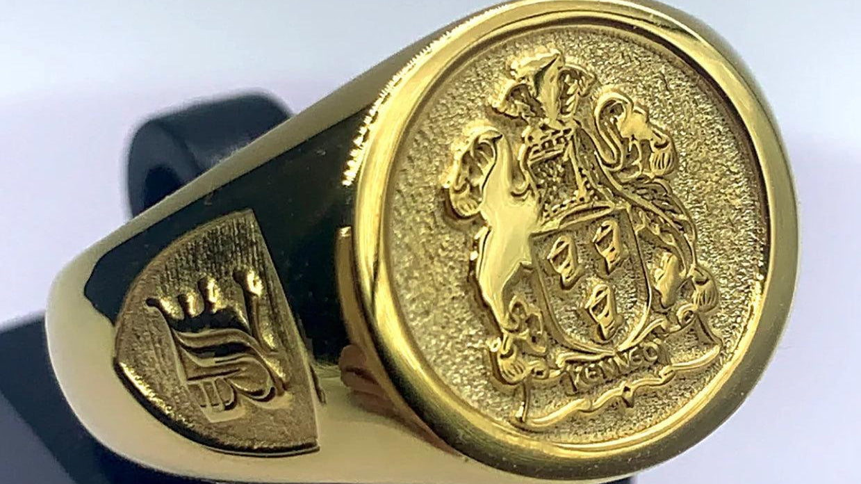 Unlock the Legacy: Embrace Your Heritage with a Family Crest Wax Seal Ring - Belbren