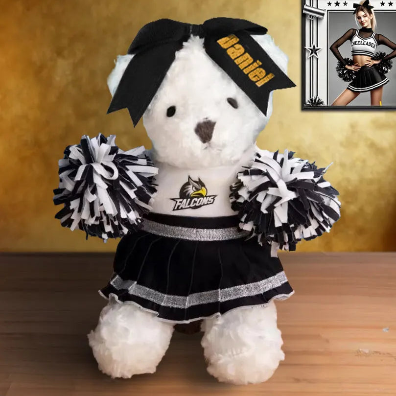 Personalized Cheerleading Plush Bear | Custom Cheer Teddy | School Spirit Gift for Cheerleaders, Girls, Daughters, Nieces & Coaches - Belbren