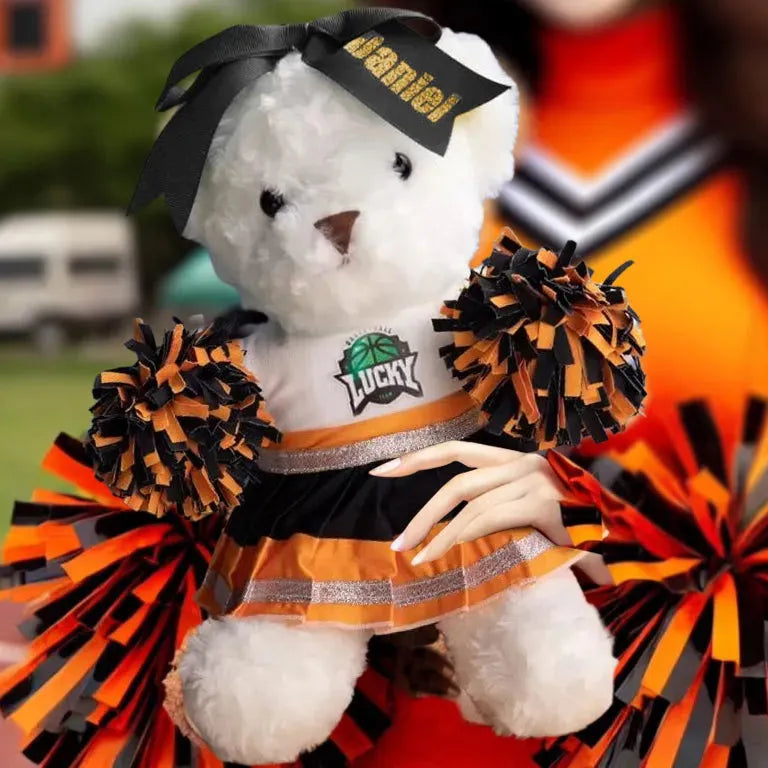 Personalized Cheerleading Plush Bear | Custom Cheer Teddy | School Spirit Gift for Cheerleaders, Girls, Daughters, Nieces & Coaches - Belbren