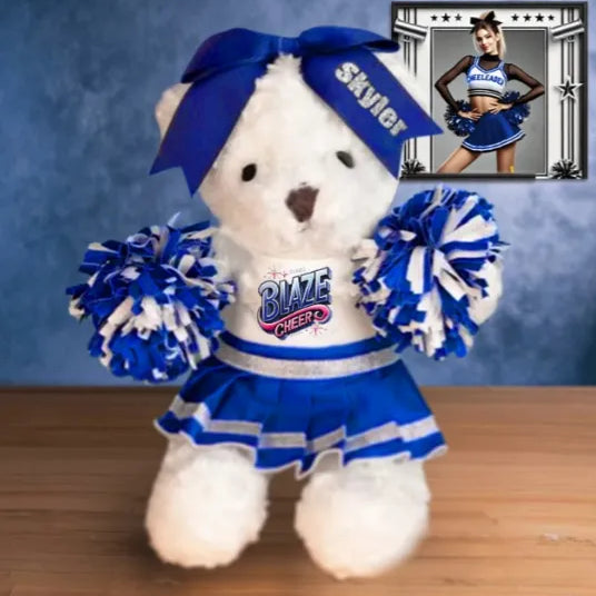 Personalized Cheerleading Plush Bear | Custom Cheer Teddy | School Spirit Gift for Cheerleaders, Girls, Daughters, Nieces & Coaches - Belbren