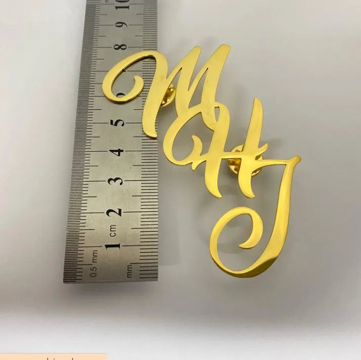 Custom Initial Lapel Pins – Personalized Elegant Lapel Pin for Men – Perfect Gift for Weddings, Grooms, and Special Occasions - Belbren