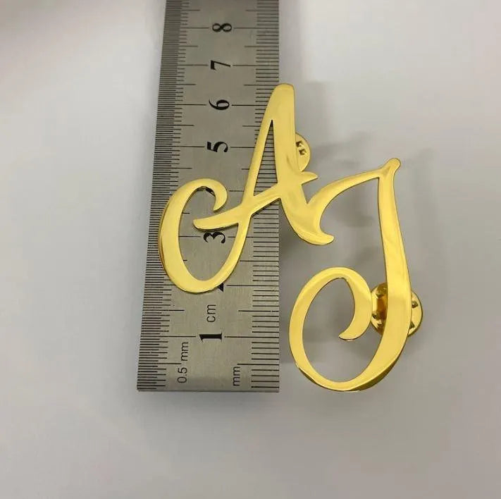 Custom Initial Lapel Pins – Personalized Elegant Lapel Pin for Men – Perfect Gift for Weddings, Grooms, and Special Occasions - Belbren