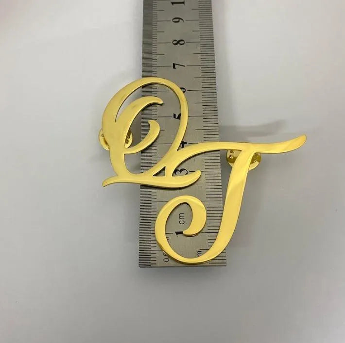 Custom Initial Lapel Pins – Personalized Elegant Lapel Pin for Men – Perfect Gift for Weddings, Grooms, and Special Occasions - Belbren