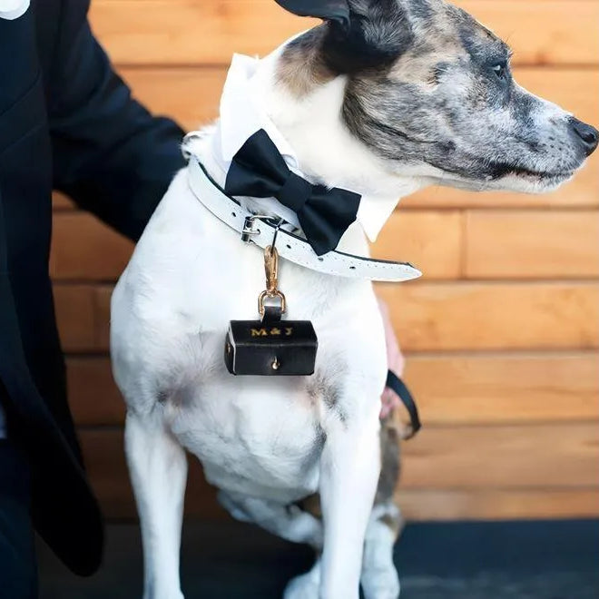 Personalized Pet Ring Bearer Pouch - Custom Initial Dog Wedding Ring Box, Unique Wedding Gift for Couples - Belbren