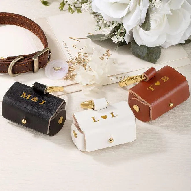 Personalized Pet Ring Bearer Pouch - Custom Initial Dog Wedding Ring Box, Unique Wedding Gift for Couples - Belbren