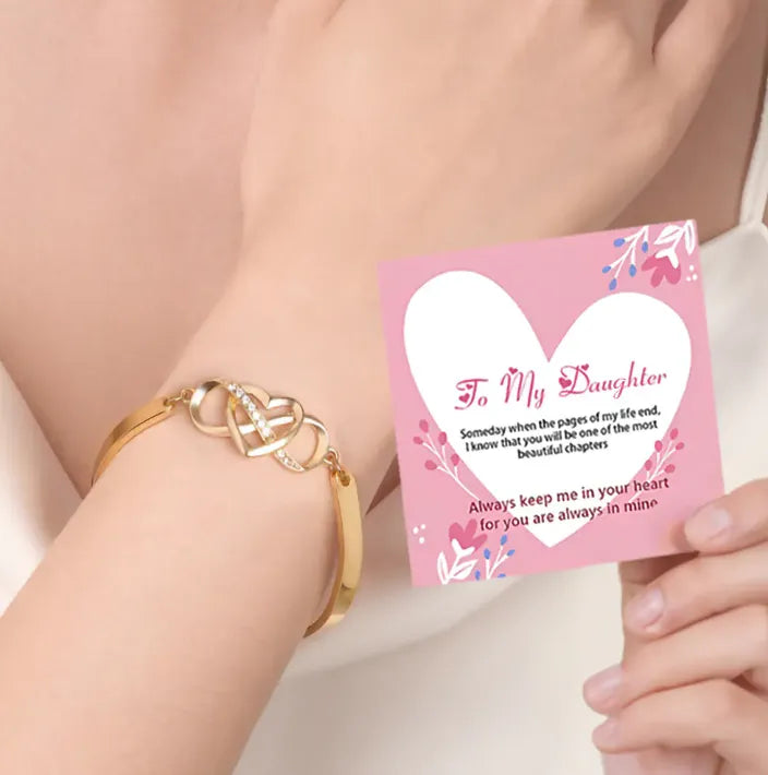Custom Engraved Infinity & Heart Bracelet - Personalized Name Bangle, Ideal Gift for Daughter, Mom, Wife, Sister - Belbren