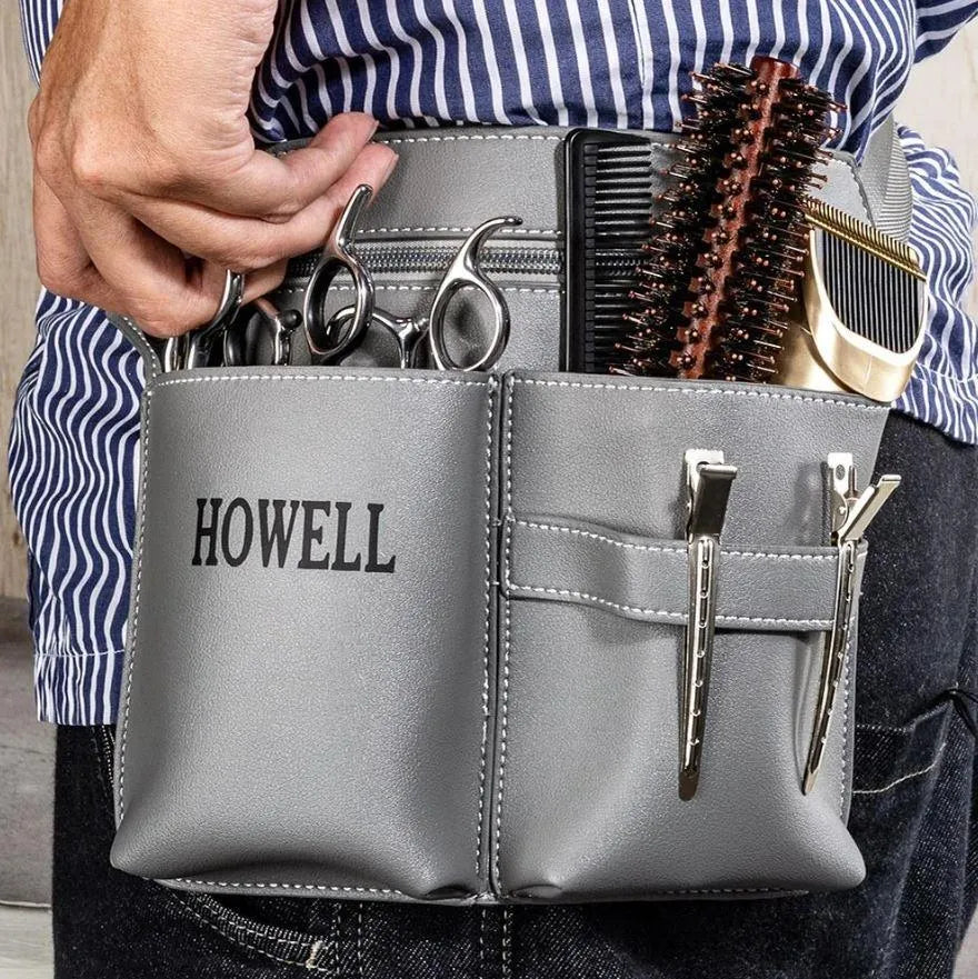 Custom Hairdresser Tool Belt Bag | Personalized Leather Scissor Pouch for Barbers - Belbren