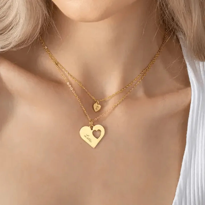 Custom Mother-Daughter Heart Necklace Set - Handcrafted 'Mommy and Me' Jewelry, Perfect Gift for Mother's Day, Unique Gifts for Her - Belbren
