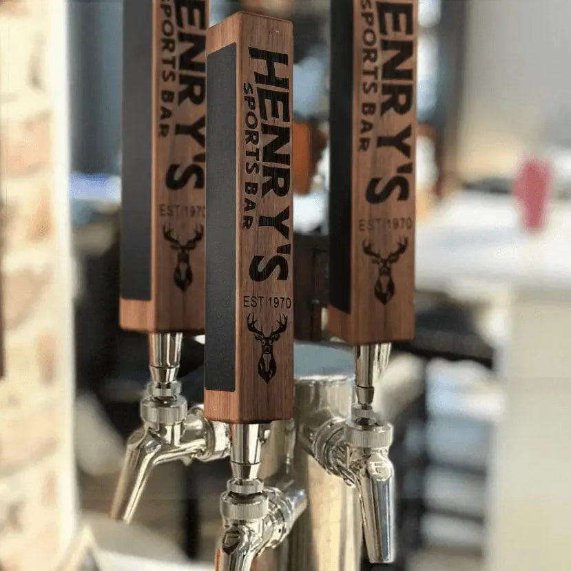 Customizable Beer Tap Handle with Chalkboard Decals - Personalized Laser Engraved Tap Handle for Home Bar and Kegerator - Belbren