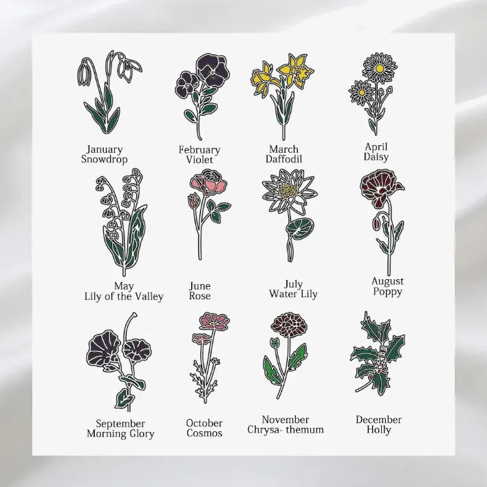 Engraved Birthflower Name Bookmark - Page Holder Birth Flower Design, Ideal Birthday Gift for Readers & Book Enthusiasts - Belbren