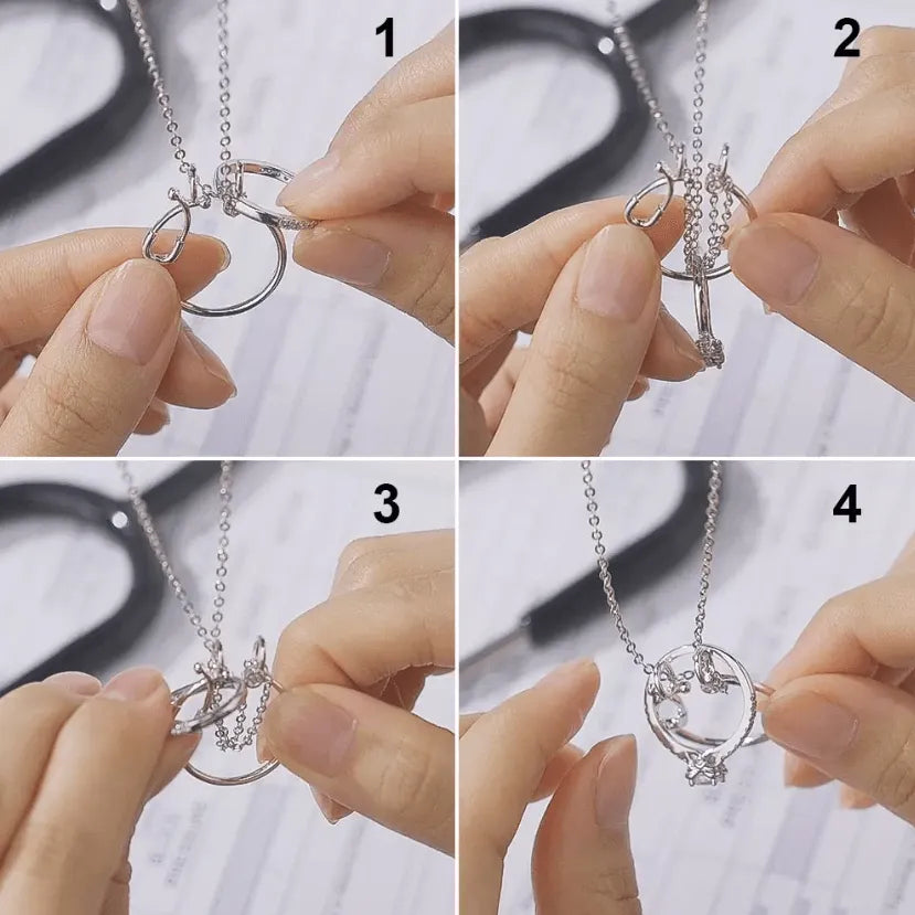 Medical Elements Ring Holder Necklace - Personalized Stethoscope, Heart, and EKG Design with Custom Birthstone - Perfect Gift for Doctors and Nurses - Belbren