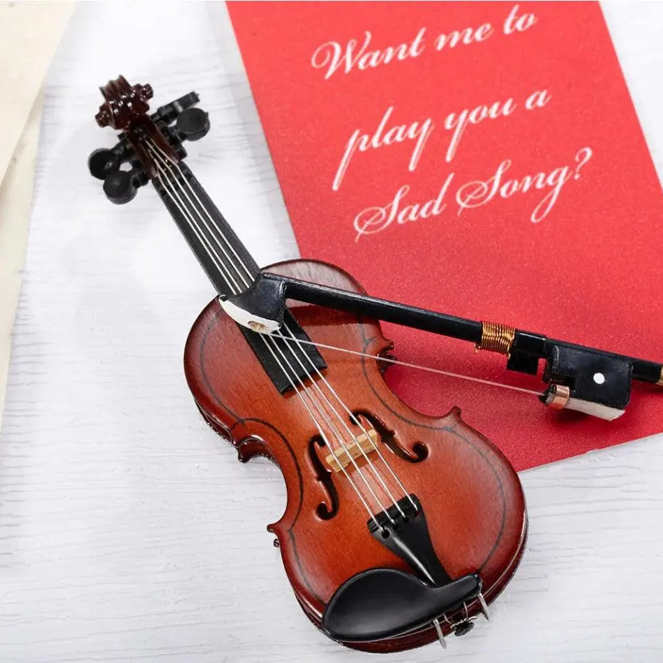 Mini Musical Violin for Complainers - Fun Novelty Gift, Perfect for Bosses & Office - Functional Miniature Gag Instrument - Belbren