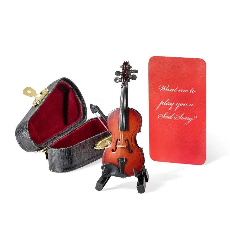 Mini Musical Violin for Complainers - Fun Novelty Gift, Perfect for Bosses & Office - Functional Miniature Gag Instrument - Belbren