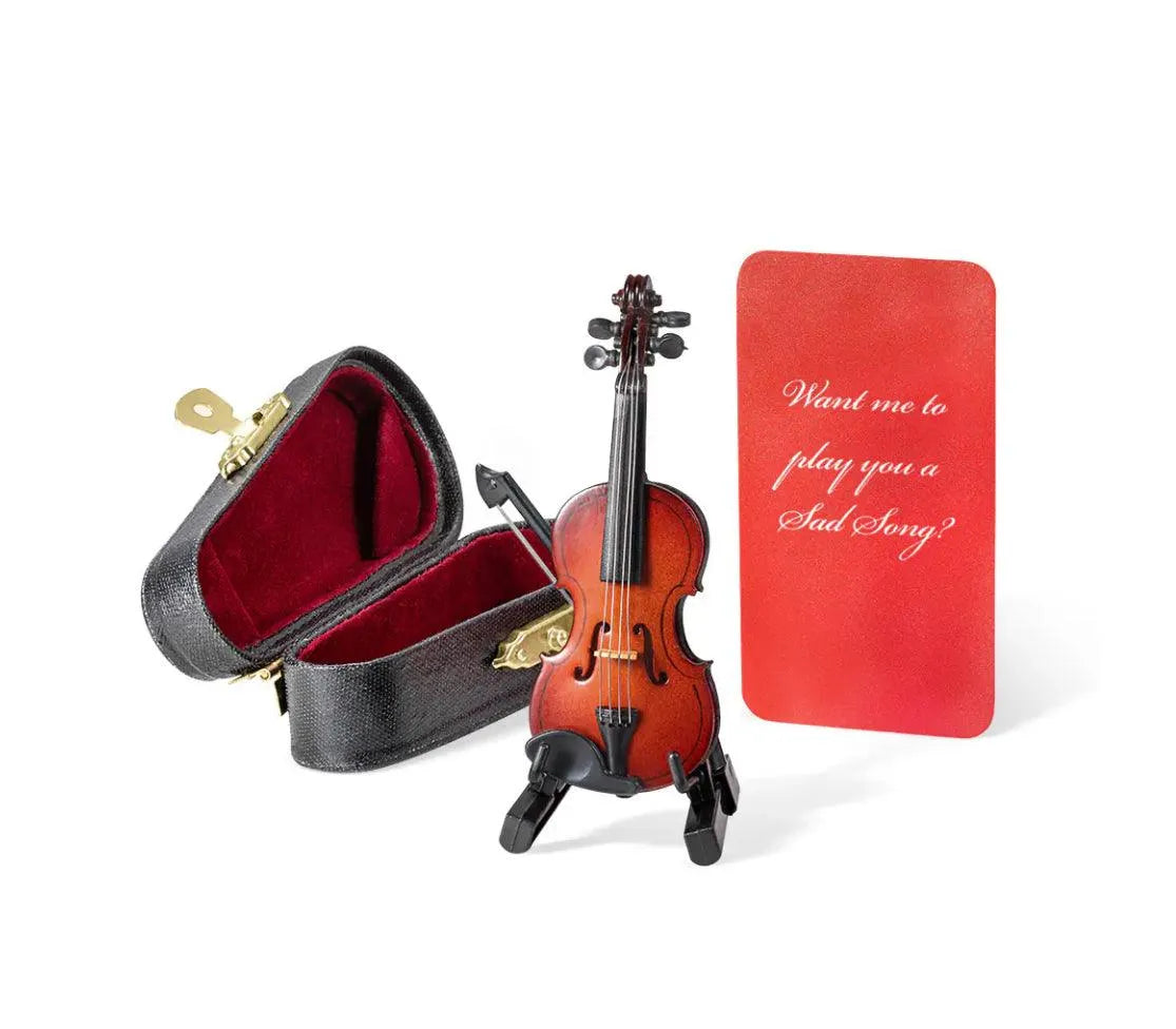 Mini Musical Violin for Complainers - Fun Novelty Gift, Perfect for Bosses & Office - Functional Miniature Gag Instrument - Belbren