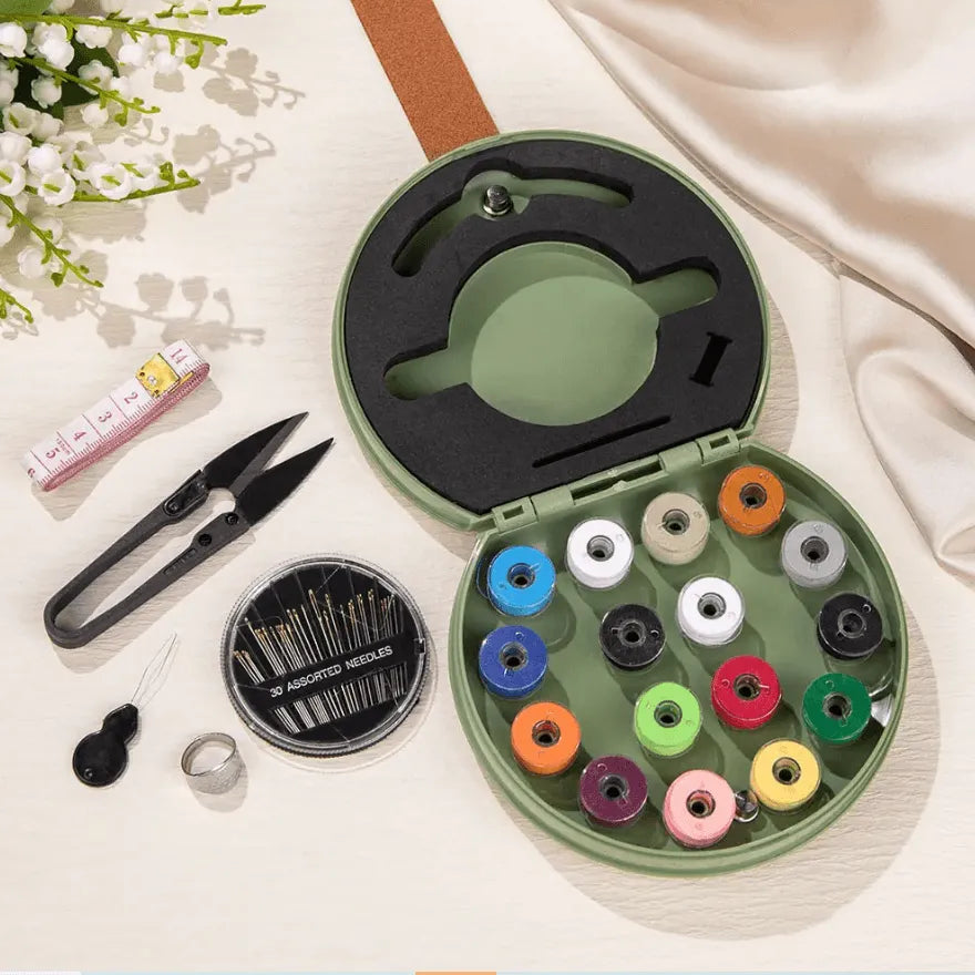 Personalized Birth Flower/Birthflower Sewing Kit - Custom Name & Floral Embroidery, Portable Set for Travel - Ideal Women's Gift - Belbren
