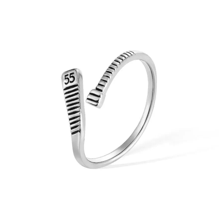 Personalized Ice Hockey Stick Ring - Customizable Jewelry for Girls - Sterling Silver, Gold, Rose Gold Options - Belbren