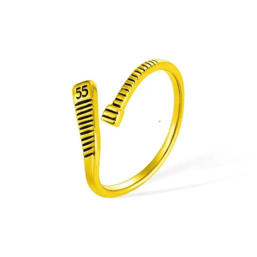 Personalized Ice Hockey Stick Ring - Customizable Jewelry for Girls - Sterling Silver, Gold, Rose Gold Options - Belbren