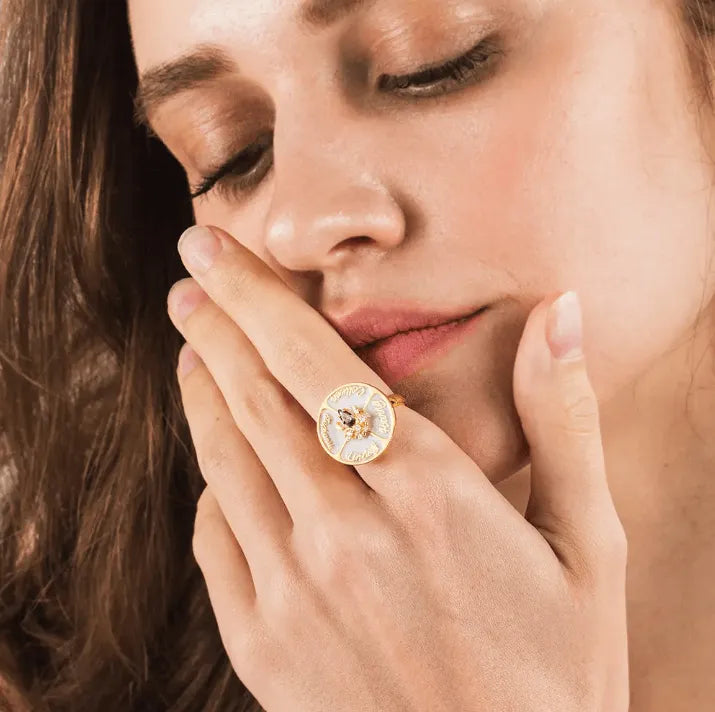 Personalized Name Birthstone Spinner Ring - Custom Engraved Fidget Jewelry for Anxiety Relief, Perfect Gift for Mothers, Friends, and Family - Belbren