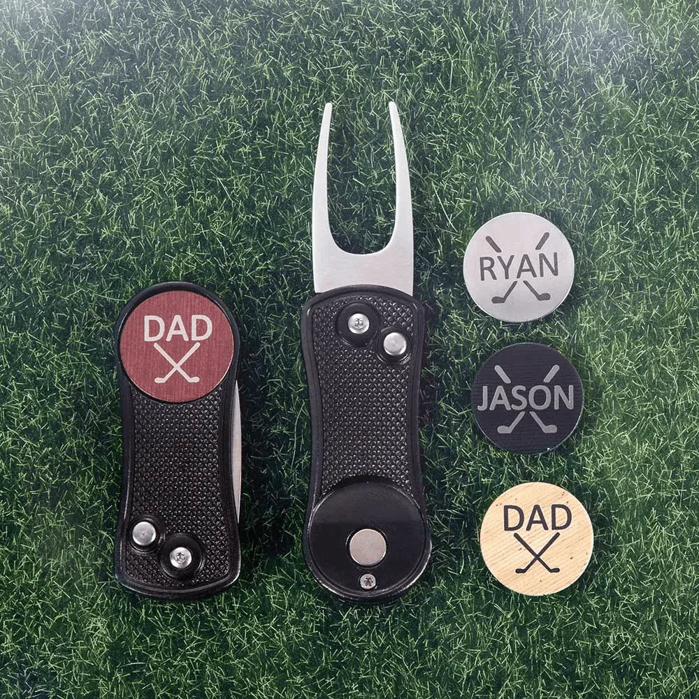 Custom Engraved Golf Ball Marker & Divot Tool - Personalized Golf Gifts Accessories - Belbren