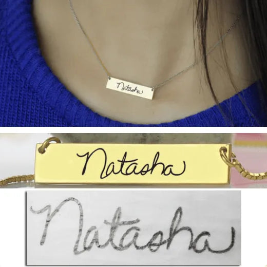 Custom Signature Necklace - Engraved Handwriting Jewelry | Authentic Handwritten Name Pendant | Personalized Gold Keepsake - Belbren