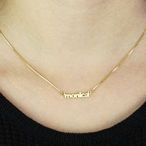 Dainty Name Necklace | Minimalist Tiny Necklace | Personalized Gift Gold Name Necklace - Belbren