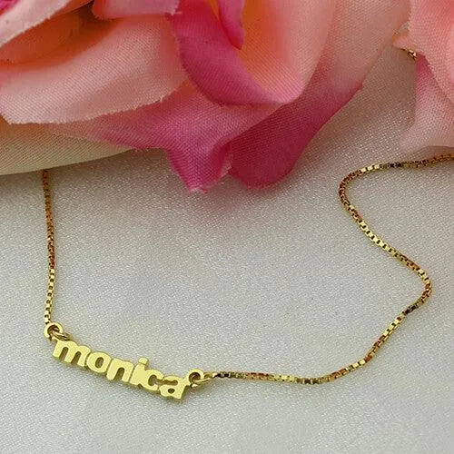 Dainty Name Necklace | Minimalist Tiny Necklace | Personalized Gift Gold Name Necklace - Belbren