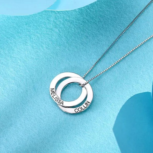 Interlocking Circle Necklace | Infinity Ring Necklace In Gold | Mother's Day Gift | Couples Necklace | Interlocking Choker Necklace - Belbren