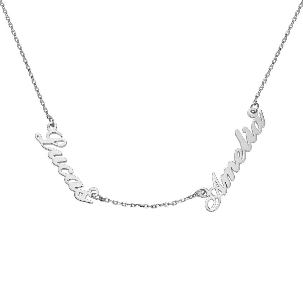 Multiple Name Necklace, Two Name Necklace, Friendship Necklace, Family Necklace, Couples Necklace, Mother's Day Gift - Belbren