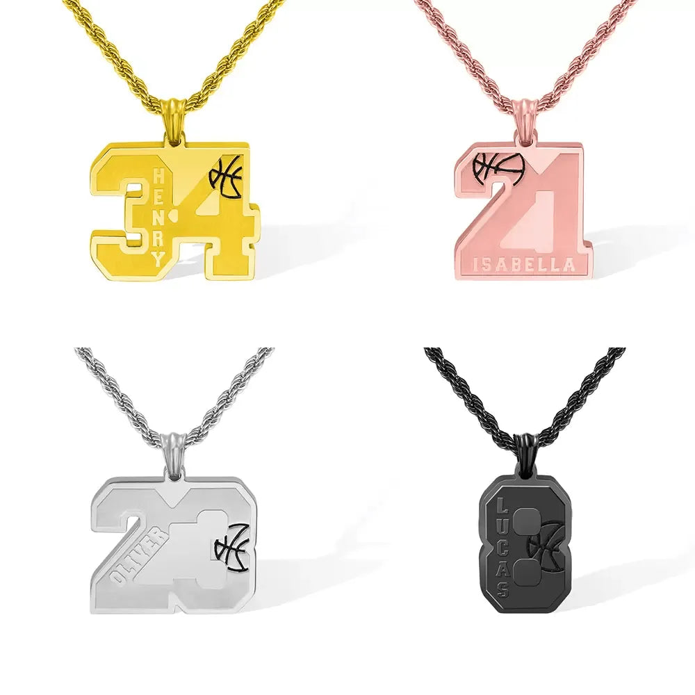 Kids basketball necklace clearance