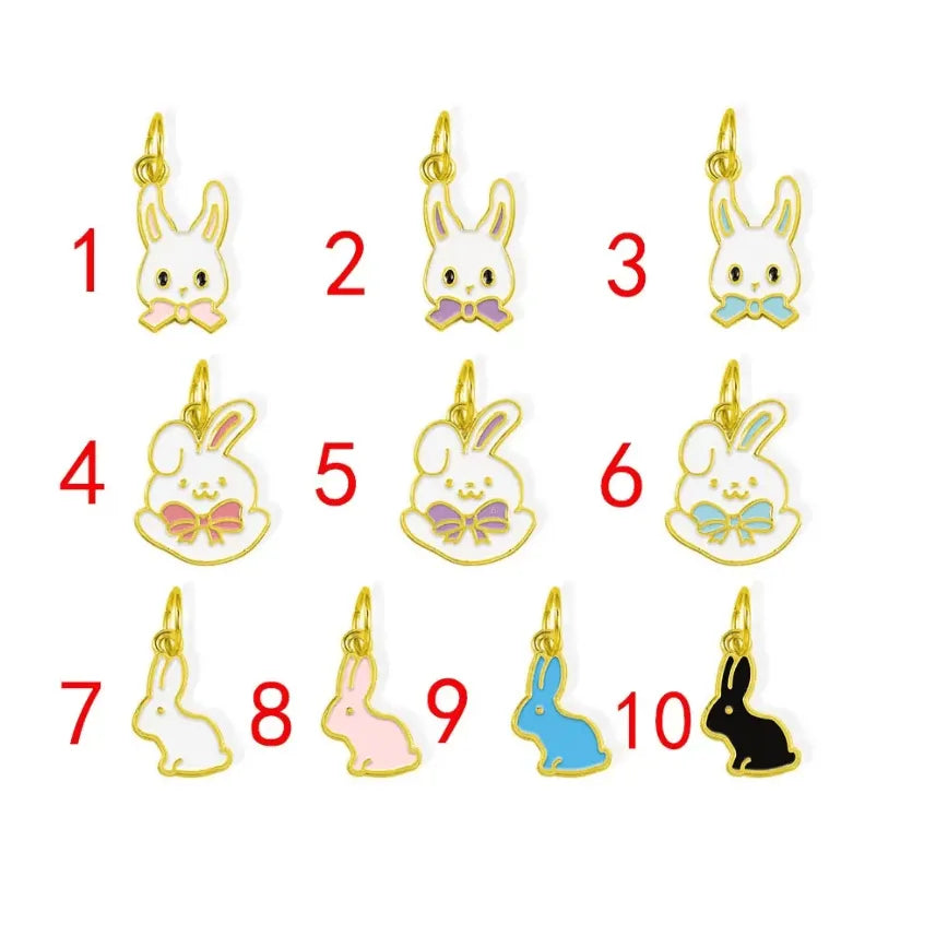 Personalized Easter Bunny Bracelet | Girl's Rabbit Name Bracelet | Kids Easter Jewelry - Belbren