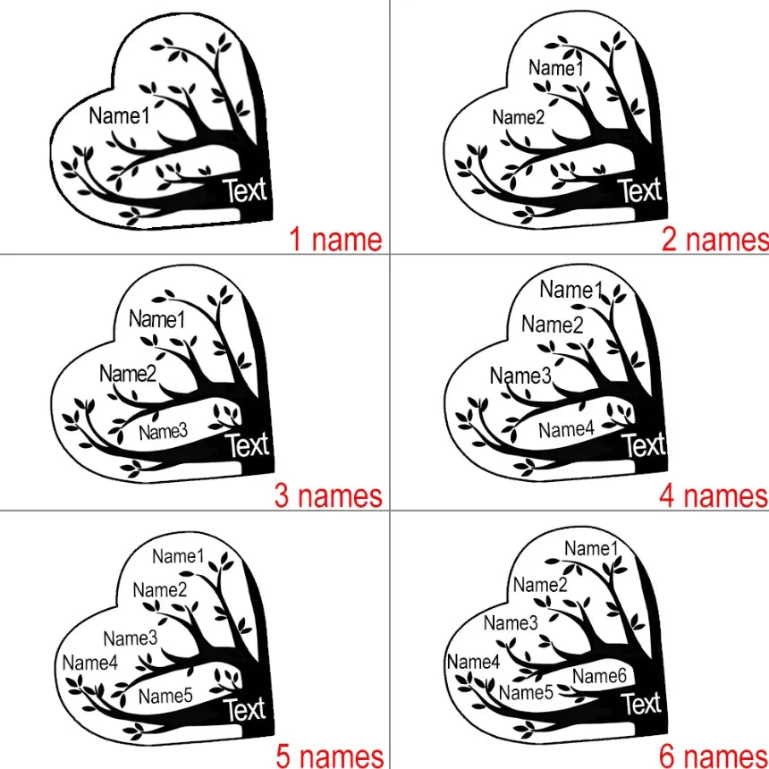 Personalized Family Tree Necklace with Engraved Names and Heartfelt Message - Custom Jewelry Ideal Gift for Mothers, Grandmothers, and Loved Ones - Belbren