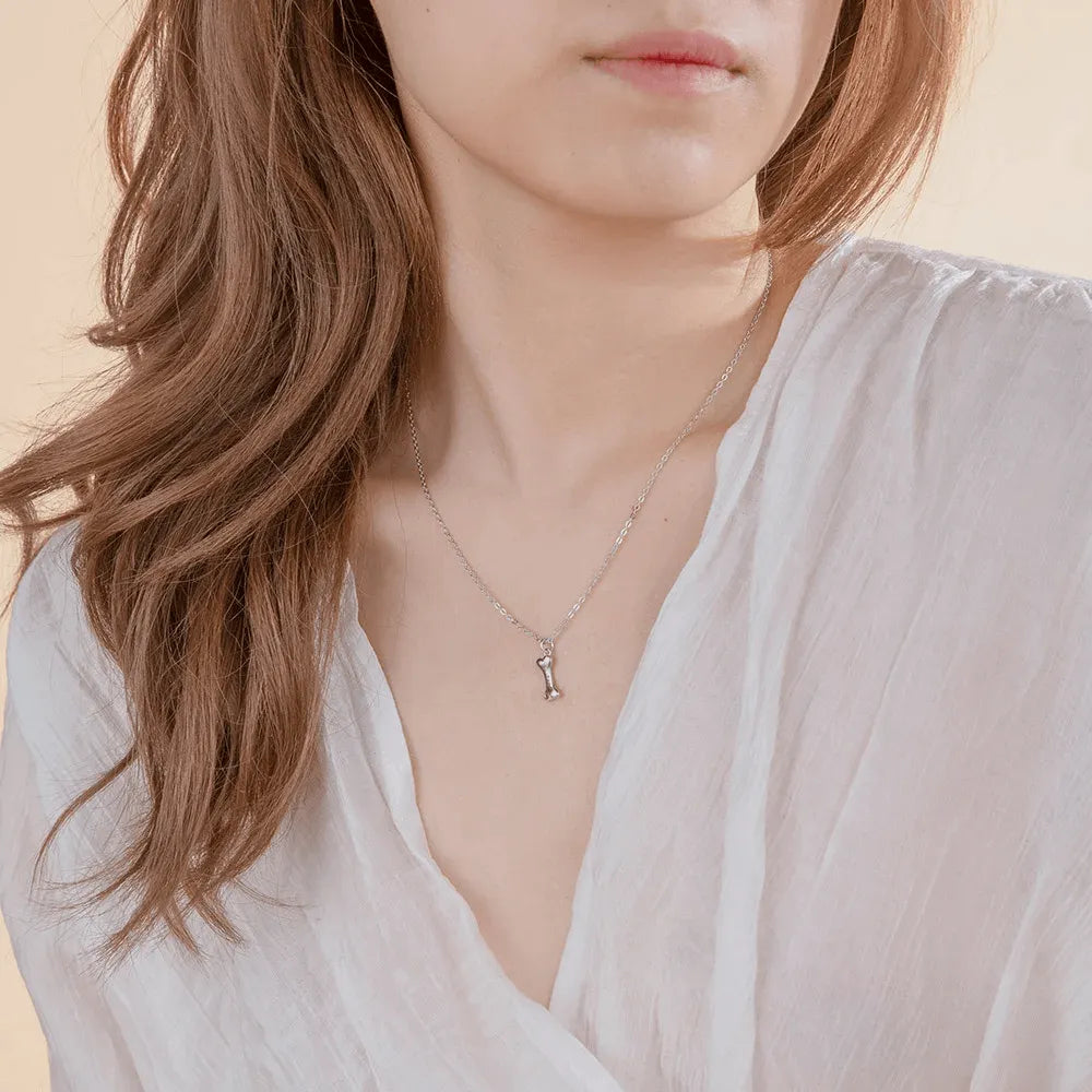 Personalized Name Dog Bone Necklace | Pet Paw Name Necklace | Custom Memorial Dog Bone Jewerly | Dog Lovers Gift - Belbren