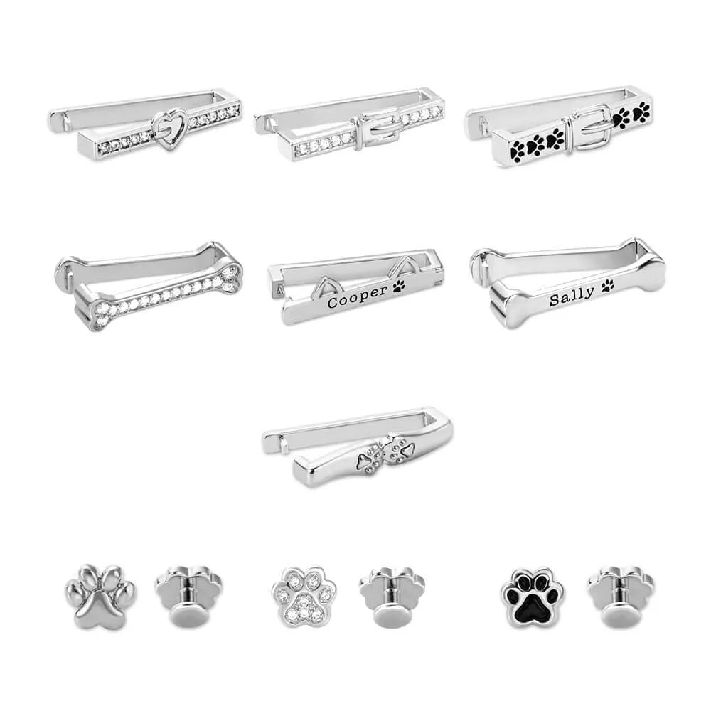 Personalized Pet Paw Charm for Apple Watch | Apple Watch Band Charms Dog | Apple Watch Strap Name Accessory | Pets Charms Name Tag - Belbren