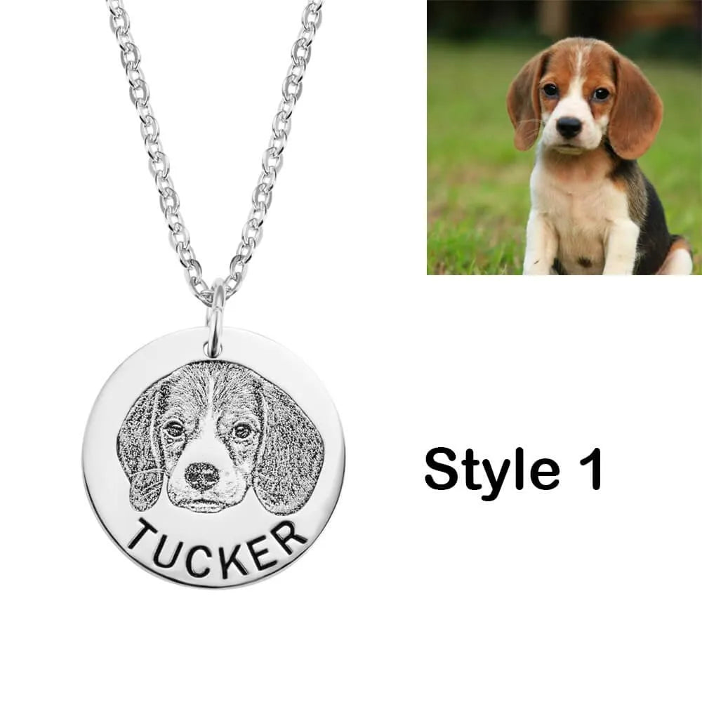 Pet Photo Necklace | Dog Photo Necklace | Picture Necklace | Personalized Cat Necklace | Pet Memorial Gift | Pet Lover Gift - Belbren
