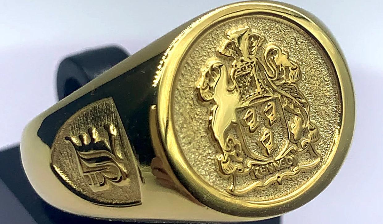 Unlock the Legacy: Embrace Your Heritage with a Family Crest Wax Seal Ring - Belbren