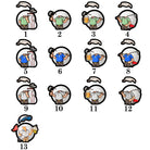 Male cartoon character design options for personalized photo golf ball markers