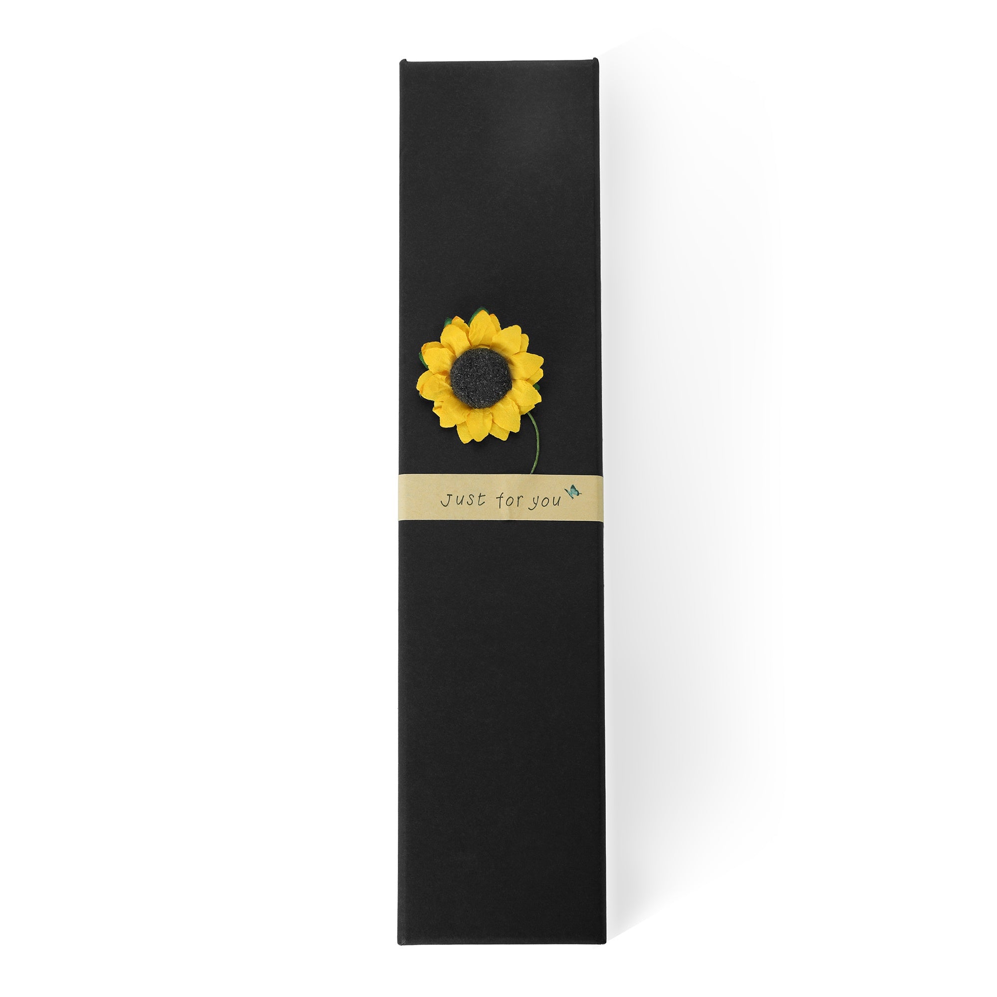 Black sunflower gift box for personalized crochet hooks