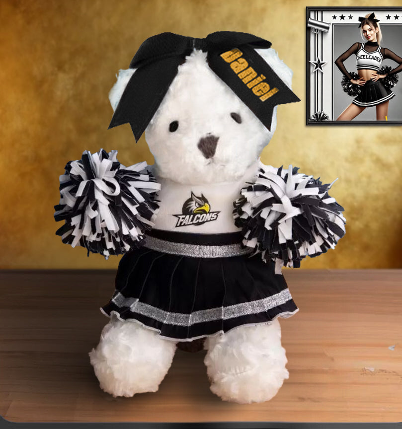 Personalized Cheerleading Plush Bear | Custom Cheerleader Teddy Bear | All-Star Cheer Spirit Gift for Girls, Daughters & Nieces - Belbren