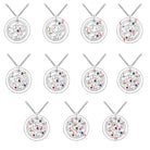 Heart family tree necklace birthstone options for personalized family jewelry