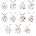 Heart family tree necklace name and birthstone personalization options
