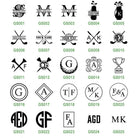 Personalized initials and logo choices for custom golf ball and tee holder