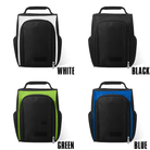Personalized golf shoe bag color options in white black green and blue