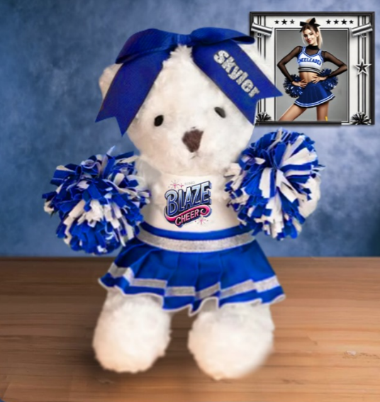 Personalized Cheerleading Plush Bear | Custom Cheer Teddy | School Spirit Gift for Cheerleaders, Girls, Daughters, Nieces & Coaches - Belbren