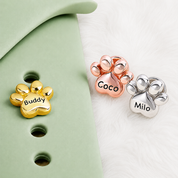 Personalized Apple Watch Paw Charm | Custom Pet Name Watch Band Charm
