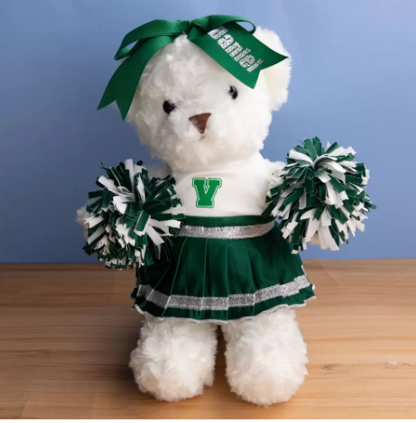 Custom Cheerleading Teddy Bear | Personalized Plush Mascot with Name & Pom-Poms | School Spirit Gift for Girls, Teams & Coaches - Belbren