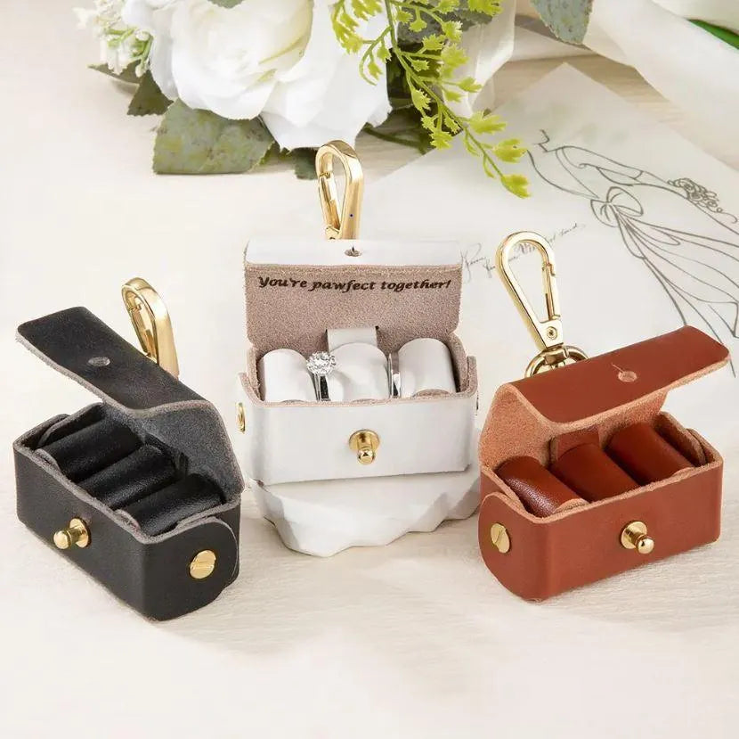 Personalized Pet Ring Bearer Pouch - Custom Initial Dog Wedding Ring Box, Unique Wedding Gift for Couples - Belbren