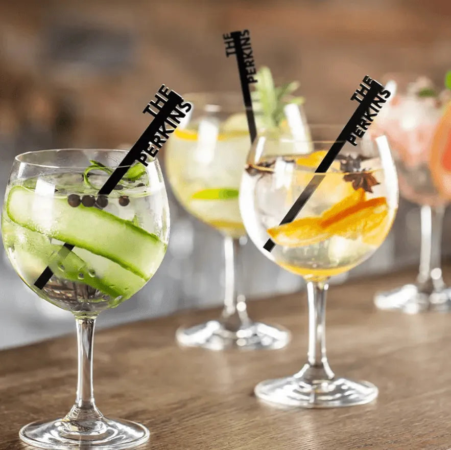 Personalized Wedding Cocktail Sticks - Custom Stirrers for Parties, Birthdays, Events - Elegant Drink Sticks - Belbren