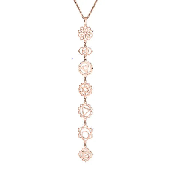 Dainty 7 Chakra Pendant Necklace - Spiritual Energy Jewelry, Healing Necklace, Perfect Gift for Yoga/Reiki and Boho Lovers - Belbren
