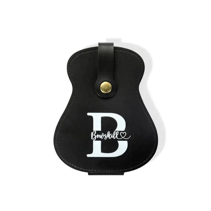 Custom Guitar Pick Holder with Personalized Name - Leather Keychain Case with 3 Starry Sky Picks - Perfect Gift for Guitarists - Belbren