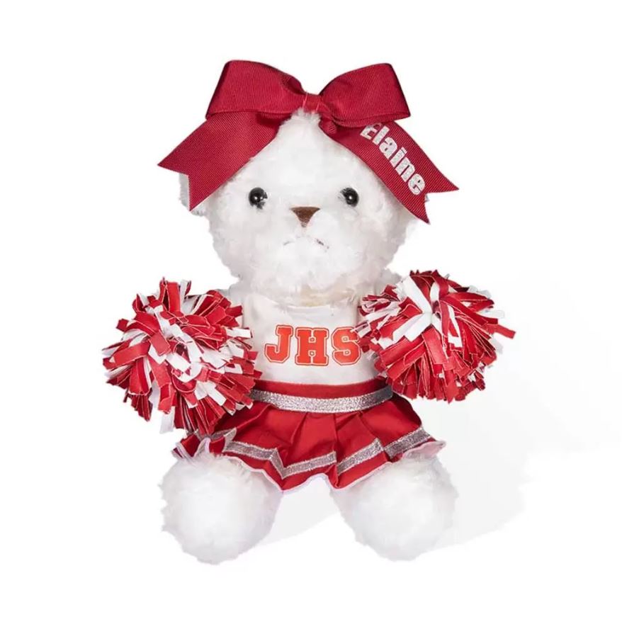 Personalized Cheerleading Bear Plush - All-Star Cheerleader Teddy Bear, School Spirit Gift for Girls, Daughters, and Nieces